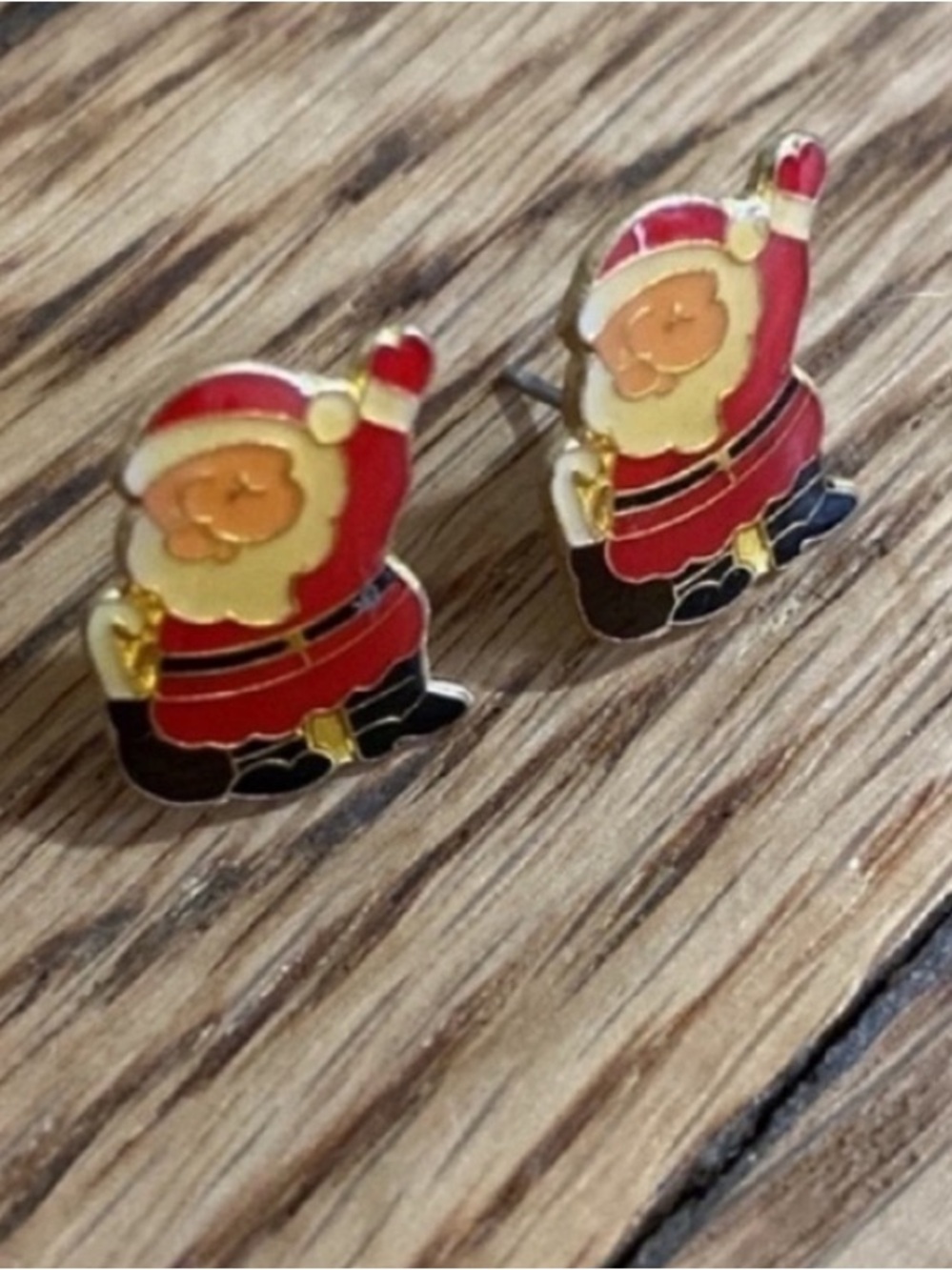Santa stud earrings Christmas earrings holiday earrings
